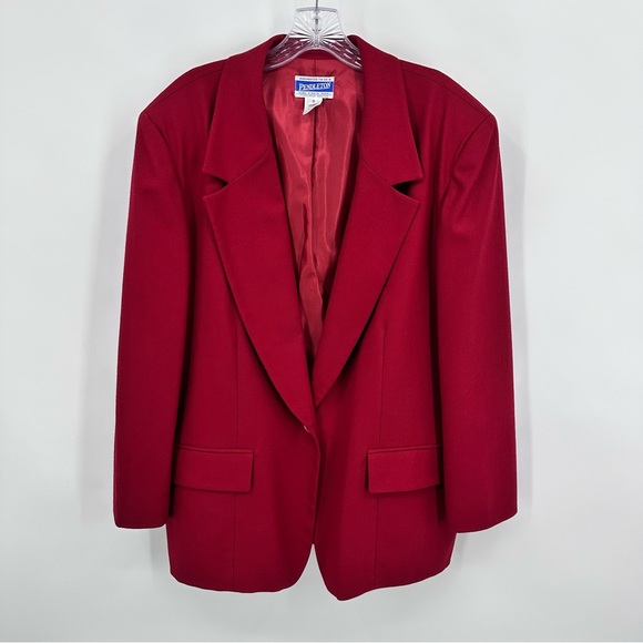 Pendleton Jackets & Blazers - Pendleton Vintage Wool Blazer Burgundy Size 18